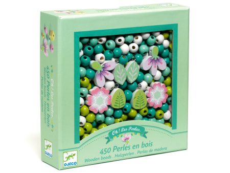 Wooden Beads Kit - Leaves & Flowers on Sale